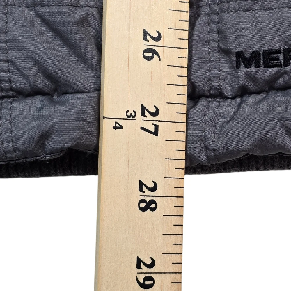Merrell Men's Performix Wool Blend Gray Quilted Hiking Full Zip Jacket, Size Med